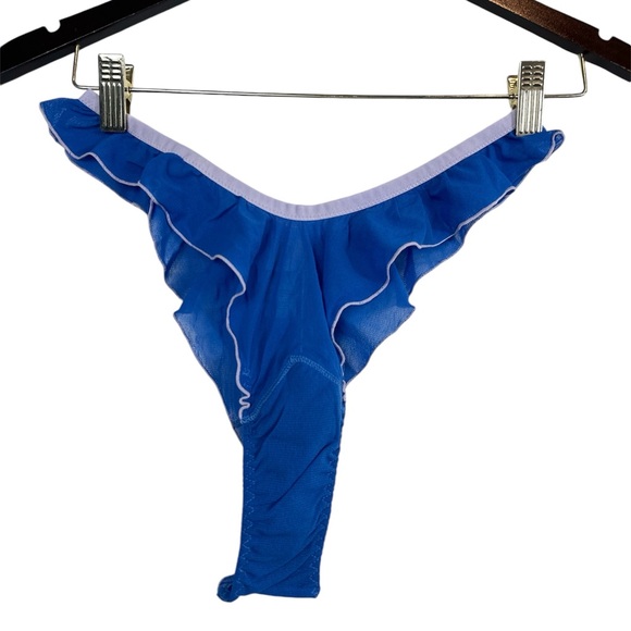 Free People x We Are Hah Fly Girl Classic Mesh Panties in Blue NEW - Picture 6 of 7